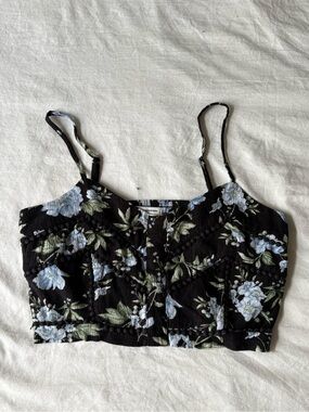 🌸 American Eagle Floral Crop Cami – XS 🌸